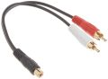 RCA Female to Two RCA Male Signal Splitter Cable. 