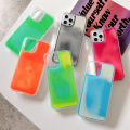 Luminous Neon Sand Case For iPhone 13 12 11 Pro Max X XR XS Max 7 8 Plus Glow In The Dark Liquid Glitter Quicksand Phone Cover. 