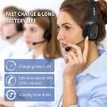 AIKELA M100C Calling Bluetooth Headset, Wireless earphone with Mute Microphone, Hifi Sound, 30hrs Talktime PC Headset for Teams, Hands-Free Comfort Phone Headset for Car/Home Office/Online Conference/Call Center/Business. 