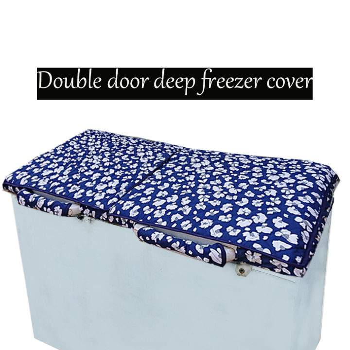 Double Door Deep Freezer cover made with dual layer cotton quilting ...