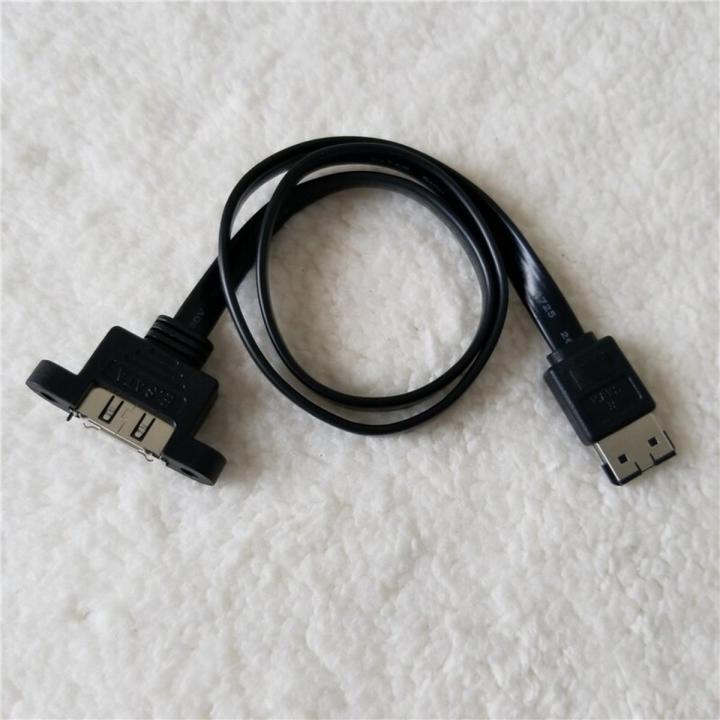 【3C VictoryEagle Store】Panel Mount ESATA E SATA Male Female M/F High Speed Data Sync Extension PC Cable Line Shielding Design