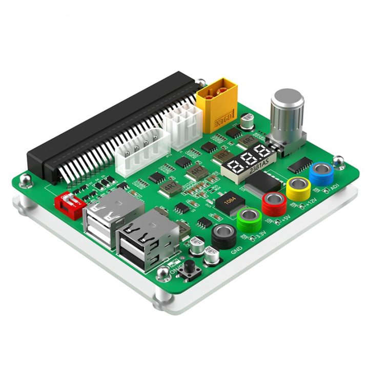 Power Supply Breakout Board Adjustable Voltage Knob 3.3V/5V/12V /USB2.0/QC2.0/3.0/12V for /// PSU Easy Install Easy to Use