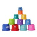 Stacking Cups Baby Toy For Kids Educational Set for Toddlers With Printed Animals, Numbers, Colors + Interactive Bear Stackable Nesting Cup For Birthday Gifts. 