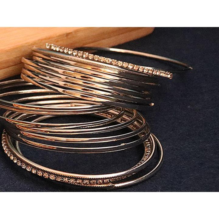 Silver Metal Bangles For Women