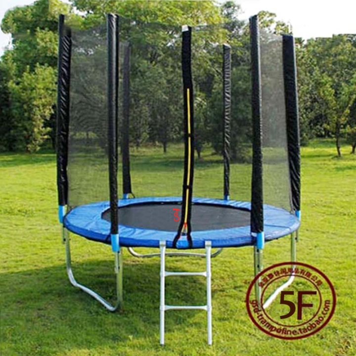 Trampoline%205%20Feet%20Round%20Trampoline%20and%20Enclosure%20with%20spring%20kids%20bounce%20ring,%20jumping%20castle%20-%20Image%202