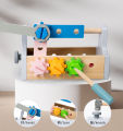 Montessori Children's Toys Wooden Tool Set Box Toys Engineering Repair Box Child Toy Set. 