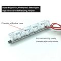 16 LED Universal Car Grill Smart Daytime Running Flasher DRL LED Light White Strobe Flashing Modes Light For All Cars & Jeep 4x4, Strobe Light 4 Pcs Set With Remote Control. 