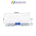 F-141 Multipurpose Transparent Plastic Storage Box with 5 Removeable Partition Storage Box for jewelry and Electronic components F141 G141. 