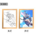 Night Light Witch Journey, Irena Periphery Light Painting, Luminous Decorative Painting, Anime Sketch Creative, LED Gift. 