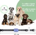Prechkle Automatic Anti-Bark Collar for Dogs with Intelligent Bark Detection System, Water Resistance IP67, Sound, Vibration and Static, Rechargeable – Blue. 