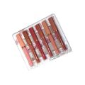Pack Of 6 Matte Moisturizing Waterproof Long Lasting lip gloss Set Matte Nude Redish Shades Lipglosses Lipsticks. 