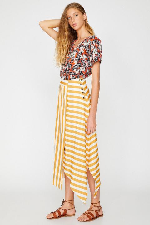 Koton%20Women's%20Yellow%20Striped%20Skirt%209KAF70141OW%20-%20Image%205