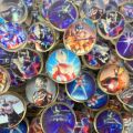 Ultraman bouncy ball paper card children's bouncing ball jumping ball capsule machine toy ball cartoon ball floating water ball pattern. 