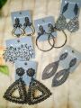 Premium Quality Elegant Antique Metallic Stylish Earrings – Stylish & Lightweight Fashion Jewelry. 