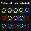 New MJ36 RGB Soft Ring LIght (36cm) Circle Photography Lighting 16 Colour Led RGB Ring Light, Phone Clip Phone Video Beauty Fill Light - Best Ring Light With Beautiful Result | Not Include Stand. 