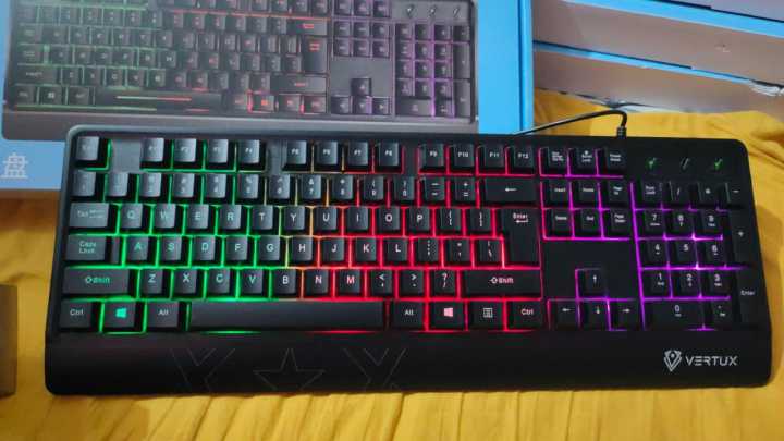 GAMING RGB WIRED KEYBOARD ERGONOMIC High Quality Soft Button Light Weight Decorative Design Smart Gadget Keyboard RGB Gaming Keyboard - IT-K12 Black Keyboard 5 Colors Rainbow LED Backit