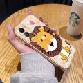 YIWESAN For vivo Y55s 5G Case Thin Side Edge Square New Design Phone Cases Plating Pattern Cartoon Fashion Lion Silicone Casing Full Back Cover Camera Protection Shockproof Softcase. 