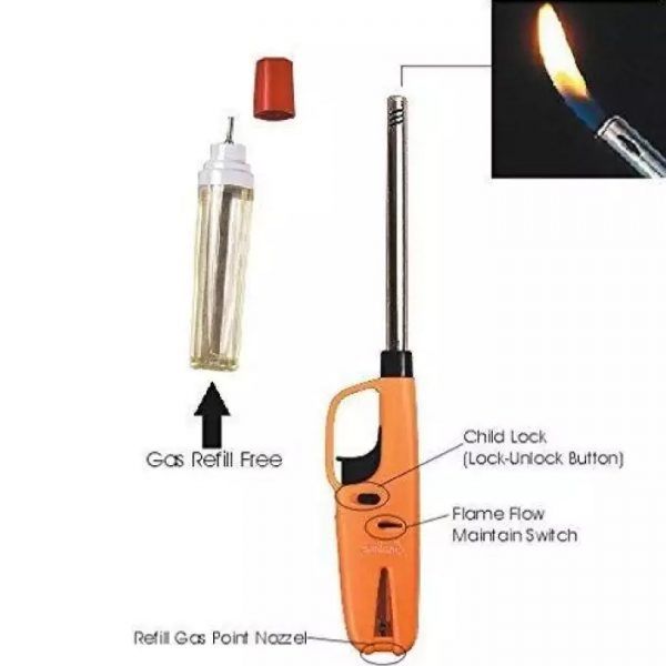 Fir Startre Gase Lighter With Refille For Lighter Kitchen Multicolor