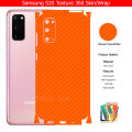 Samsung Galaxy S20 Skin/Wrap 360 Protection Carbon fiber/ Matte/ Transparent/ Leather Back And Sides Included Camera Skin. 