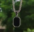 Sleek Black Pendant. 