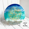 RESIN ART TRANSPARENT STICKERS (GOLD & BLACK). 