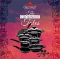 SONEX Deluxe Plus Gift Pack - 18 Pieces - Die Cast - PTF Non Stick Coating with Glass Lid - Black. 