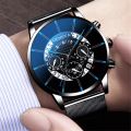 Luxury Ultra Thin Men Calendar Watch Stainless Steel Anti-Blue Light Watches Men's Watches Quartz Reloj Hombre. 