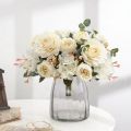 1/3 Bunches 30cm Artificial Hydrangea Roses DIY Indoor Home Decoration Real Touch Decorative Flowers. 