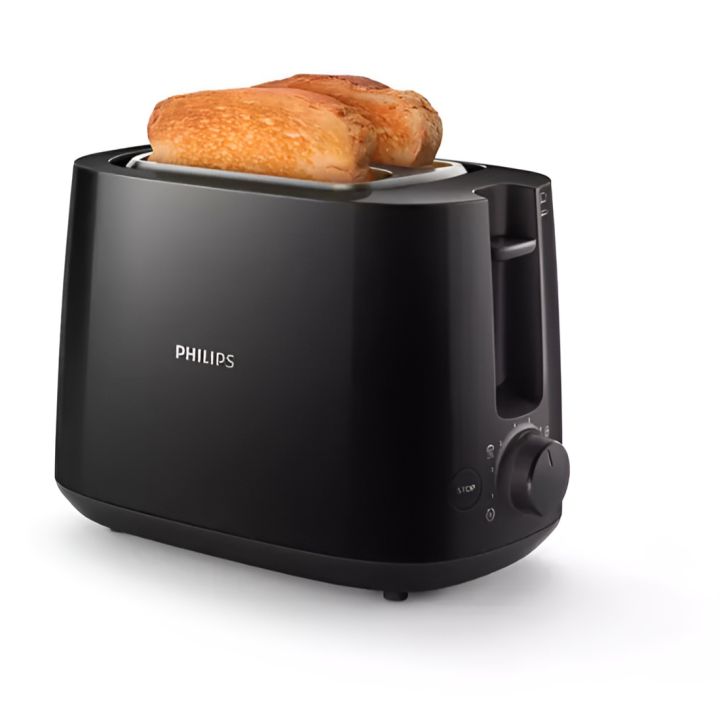 Philips Daily Collection Toaster - 2 slice, wide slot, Black HD2581/91