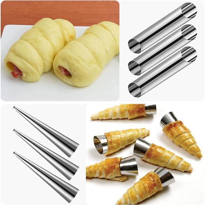 Cannoli Baking Mould Set Cream Stainless Steel Baking Mould Cannoli Tube Moulds Cone Baking Mould