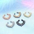 Stainless Steel Nose Ring Unisex Non Piercing Adjustable Fit Nose Hoop Clip On Nose Horseshoe Design Ring Non Piercing Nose. 
