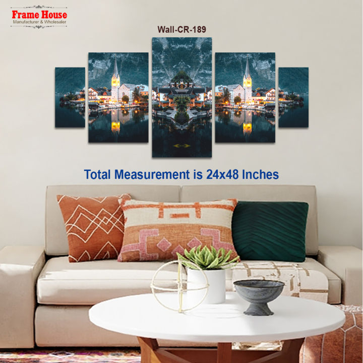 Picture frames, wall hanging, 24x48 - 101-200 Fix photo frame 5 pieces, set of picture frame, home decoration items, home décor, decorating items, frames, set of 5 frames, Frame House