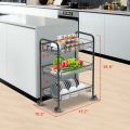 3 Tier Pink Metal Rolling Cart by Roller, kitchen trolly Heavy Duty Storage Utility Cart Little Organization Cart with with Handle and Locking Wheels,Multifunctional Storage Shelves for Office Kitchen Bedroom Bathroom, Pink ,Made in Pakistan. 
