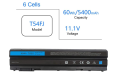 New E6420 T54FJ Laptop Battery for Dell Latitude E5420 E5530 E6430 E6520 E6530 E6440 E6540 E5430 E5520 Inspiron 15R (5520) 17R (5720) 17R (7720) 15R (7520) P/N:8858X T54F3 M5Y0X P8TC7 P9TJ0 R48V. 