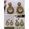 Indian kundan earrings gold palated 1carat. 