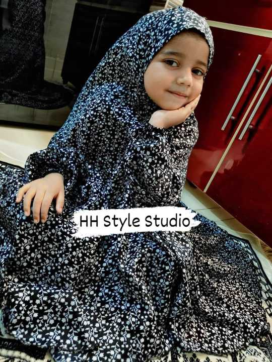Kids Namaz Chadar Hijab with full Sleeves Fabric: Swiss Lawn