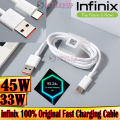 Original Infinix 33w 45w Fast Charging Cable For Infinix Type C Fast Charging Cable 6A 33W & 45W Infinix Type C Cable Usb To type C Cable For Infinix 11 11s Zero 8 8i X Hot 2 Note11 Pro Note 12. 