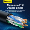 Baseus Cat7 Ethernet Cable, 10Gbps Ultra Speed Gigabit Round RJ45 LAN Cable, Pure Copper Internet Network Wire for Gaming PS4, Xbox One, PS5, PC Laptop Router, Computer. 