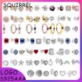 Earring 1 925 Sterling Silver Earrings Sparkling Freehand Heart Colored Cubic Zircon Earrings Women Fashion Jewelry Gift. 