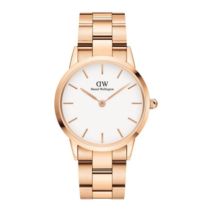 Daniel Wellington White Dial Rose Gold Stainless Steel Watch For Unisex DW00100209