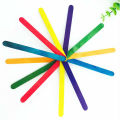Small Craft Sticks Wooden Colorful 6 Pack \ Ice Cream Sticks Colorful  Wooden Popsicle Sticks for DIY Craft Creative Designs Children Education (Length - 4.5 Inches Width - 1 cm) / Colorful Ice Cream Stick Art # M247-ICCS-S006-Packet. 