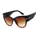 Cat Eye Sunglasses Woman Vintage Black Shades Gradient Sun Glasses Large Frame Female Cool Oculos De Sol Feminino. 