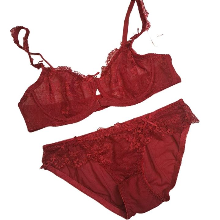 GlamourSecrets Lingerie Set in Soft Net for Women Bra Panty Sets for girls women and ladies