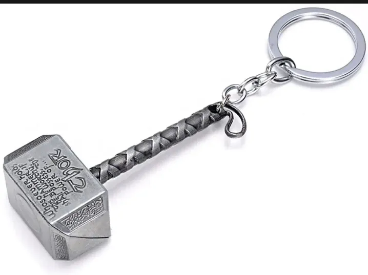 New%20Fashion%20Infinity%20War%20Avengers%20%20Marvel%20Thor%20Hammer%20Mjolnir%20Keychain%20Silver%20Metal%20-%20Image%203