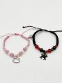 2024 New Bat Spider Friendship Bracelets Best Friend Bff Halloween Christmas Matching Rope Chain Bracelets Couples Family Sister. 