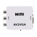 Mini VGA To Video Converter Composite AV To VGA Adapter, TV SetTop Box Audio Video Converter. 