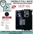INFINIX HOT 40i Back skin wrap sheet Infinix hot 40i full 4 sides cover 360 premium Quality skin wrap sheet for infinix hot 40i. 