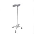Aluminium Walking Stick - 4 Pad Type High Quality Adjustable Height For Oldman & Patient. 