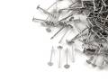 12 Pairs Earring Post Stud Hypo Allergenic Stainless Steel Earring Posts Base Flat Pad Blanks Pin Studs and Clear Rubber Earring Backs/Earring Back Stopper, Safety Back Jewelry Making Findings. 
