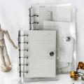 【NEW】 1 Pc Transparent Notebook Cover Soft PVC Binder Cover A5/A6/A7 Standard 6 Holes Snap Button Closure. 